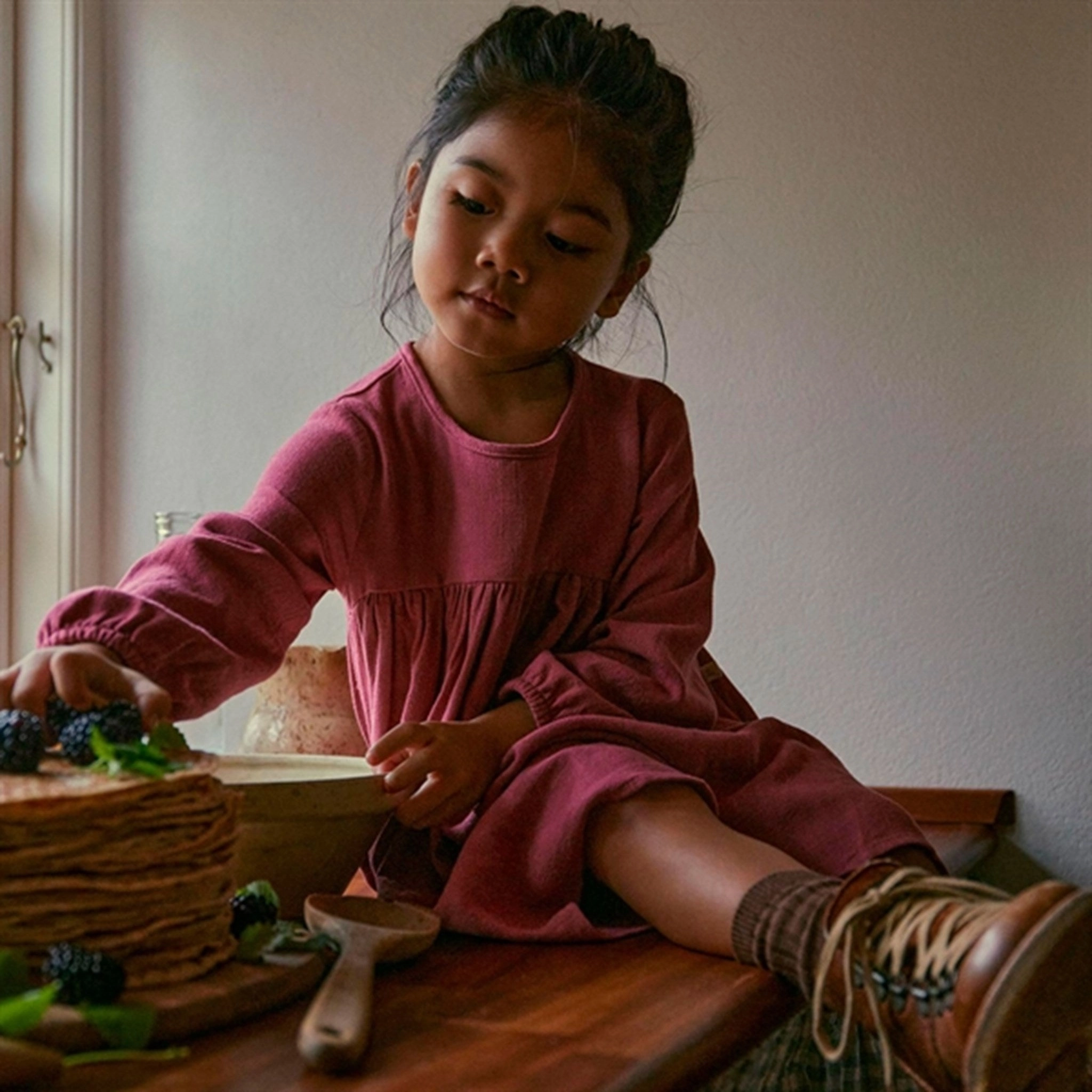 Day Love Satin Soft Lil'Atelier Dry Rose Heather Loose Dress