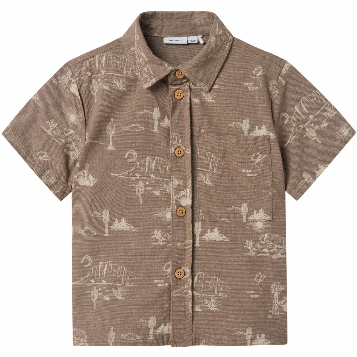 Layered Sleeve Cuffs Name It Walnut Hestern Regular Shirt