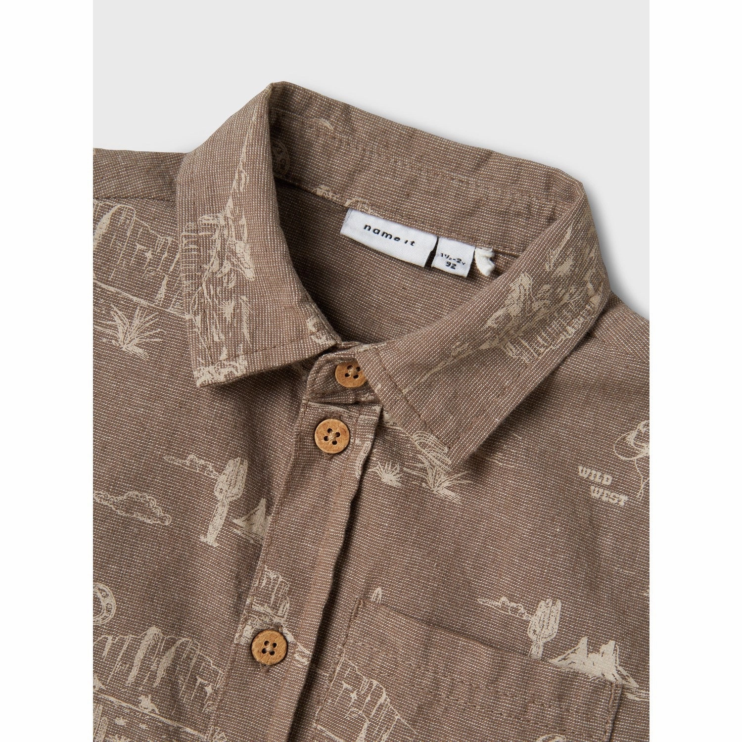 Name It Walnut Hestern Regular Shirt Anti Pill Technology High-Quality Material