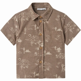 Layered Sleeve Cuffs Name It Walnut Hestern Regular Shirt