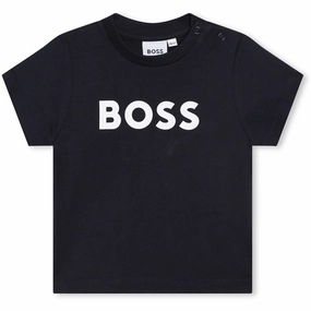 Vintage Wash funky Hugo Boss Baby T-shirt Navy