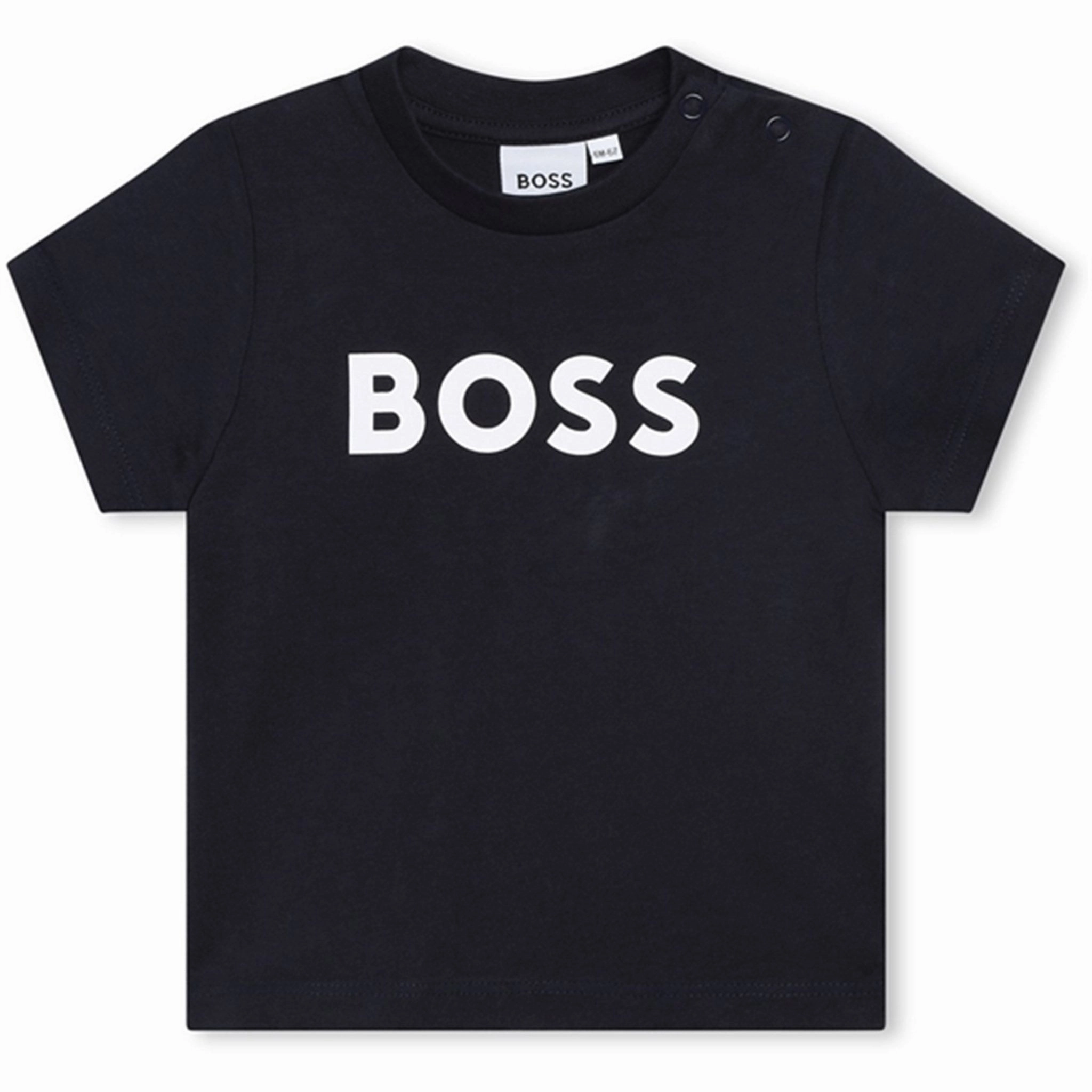 Vintage Wash funky Hugo Boss Baby T-shirt Navy