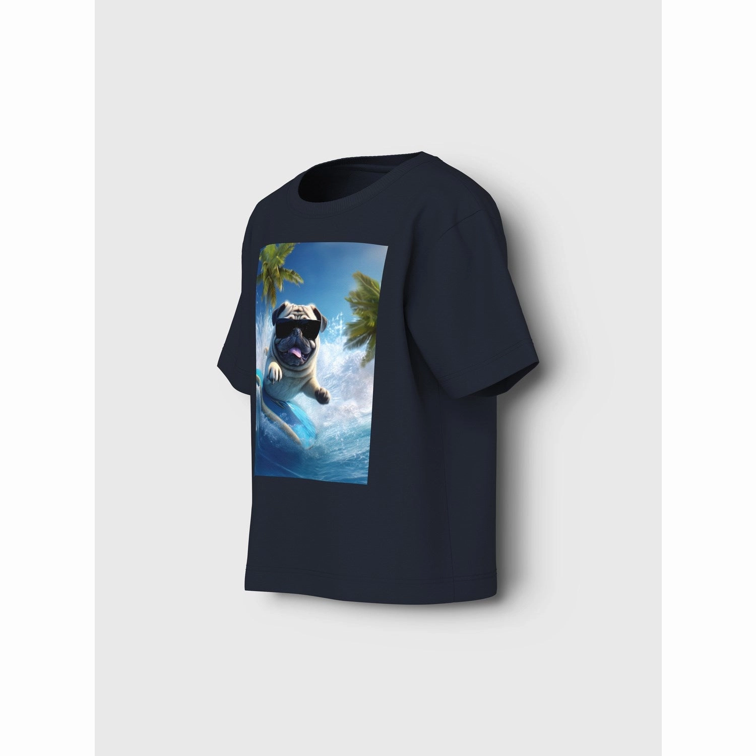 Name It Navy Blazer Dog Voto Regular T-Shirt VintageWashEffect