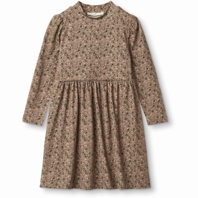 Fliink Humus Aop. Kelly Ls Dress Fall Inspired Soft cotton blend dress