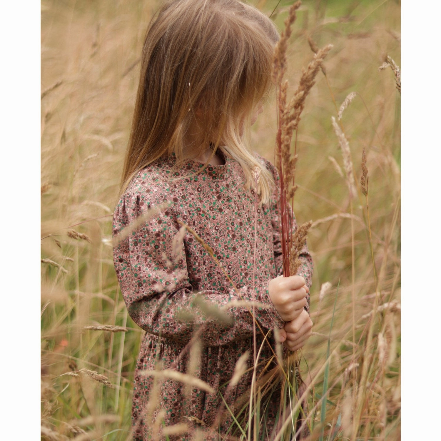 Side Pleats Trendy wrap gown Fliink Humus Aop. Kelly Ls Dress