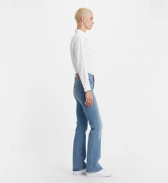 ripstop fabric Levi's pantalone jeans da donna Bootcut a vita alta 18759-0116 light indigo worn in-blu