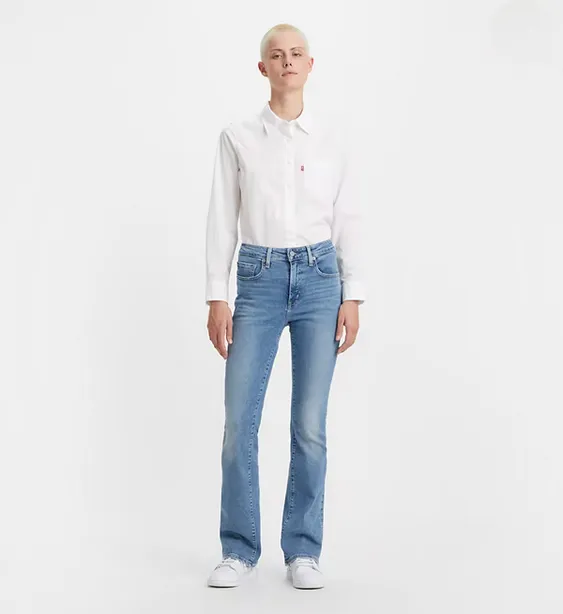 Levi's pantalone jeans da donna Bootcut a vita alta 18759-0116 light indigo worn in-blu Timeless Layers