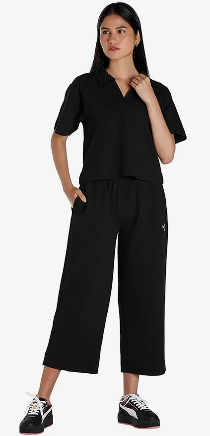 Puma Pantalone sportivo da donna a sigaretta Her Straight 673113-01 nero Temperature Regulation Tech