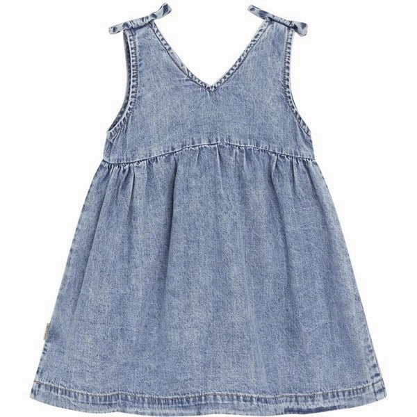 Hust & Claire Mini Washed Denim Kecia Dress Satin Soft