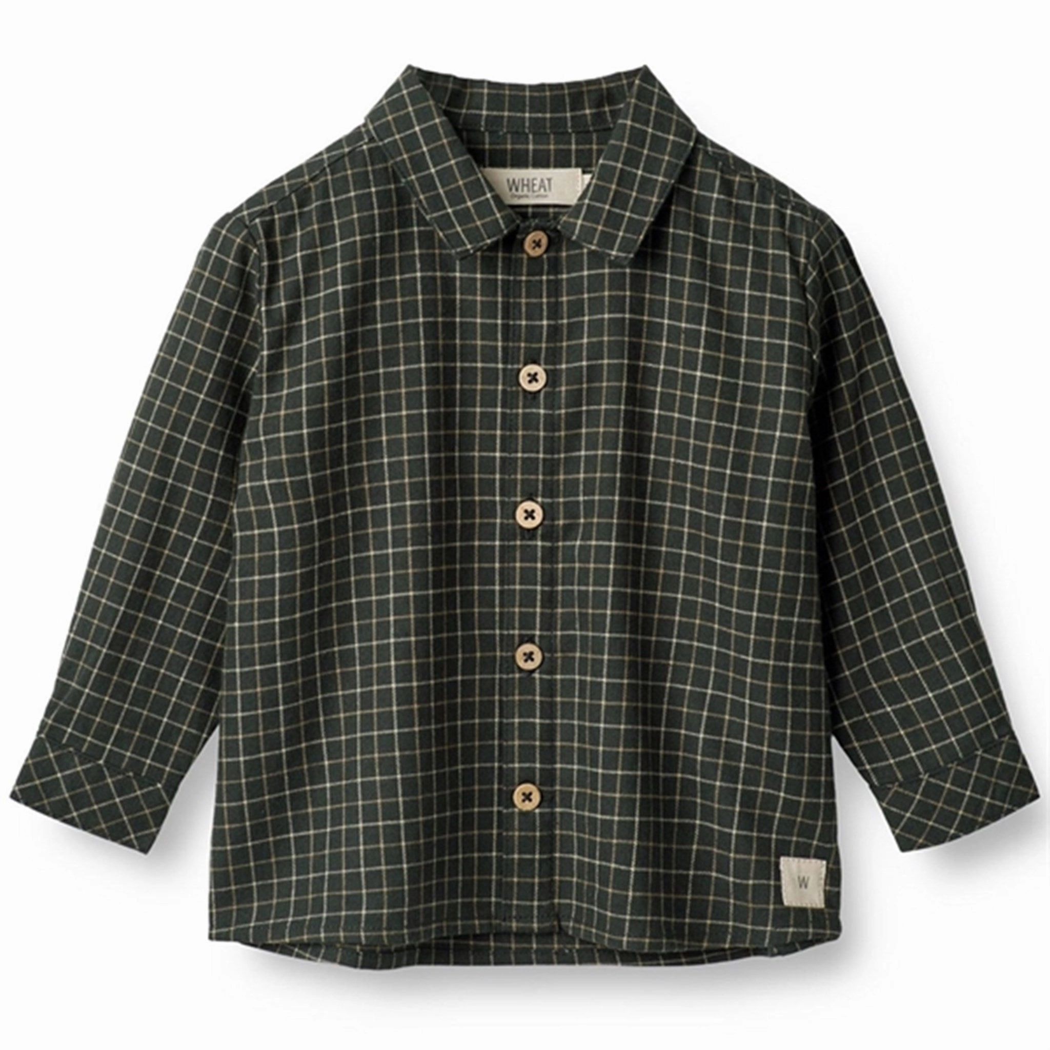 Wheat Black Coal Check Shirt Oscar Earthy Palette