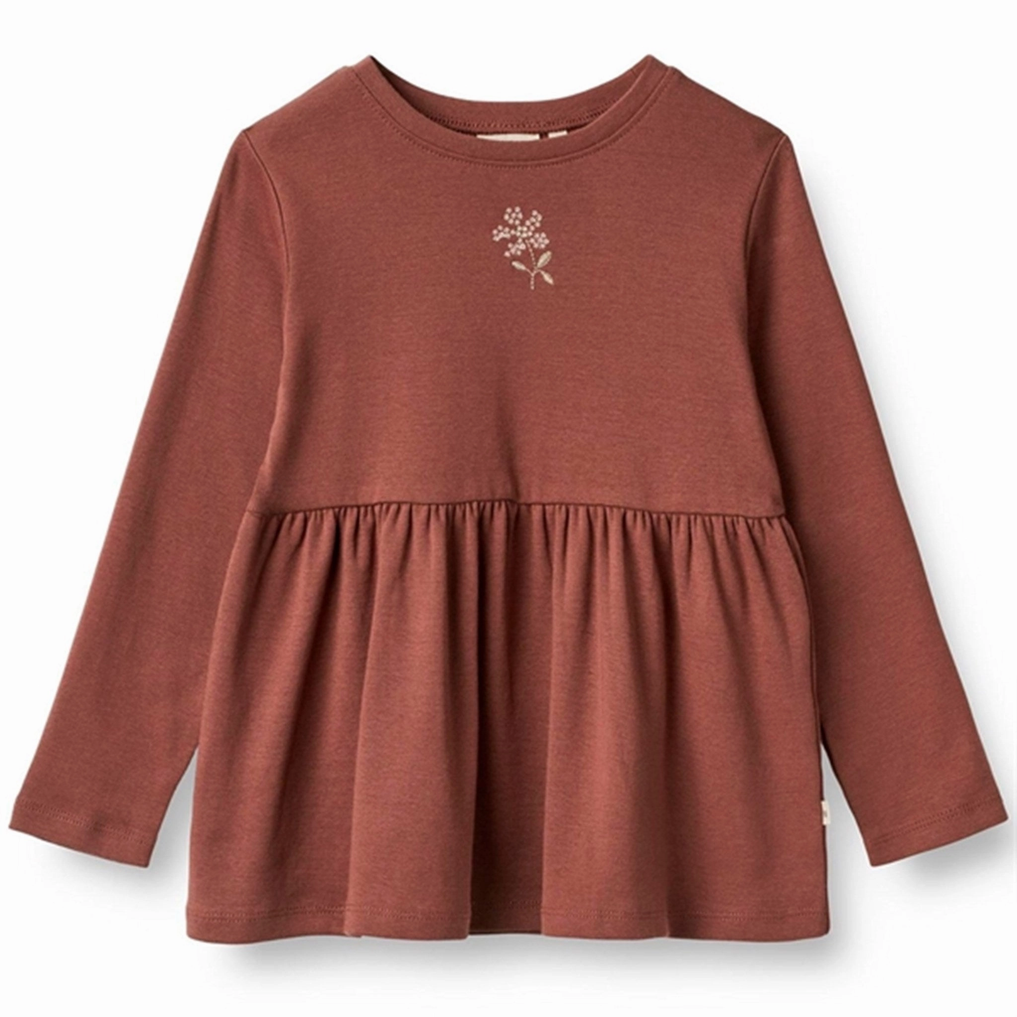 Wheat Plum Rose Blouse Marcia Embroidery Durable Quality Adjustable Cuffs