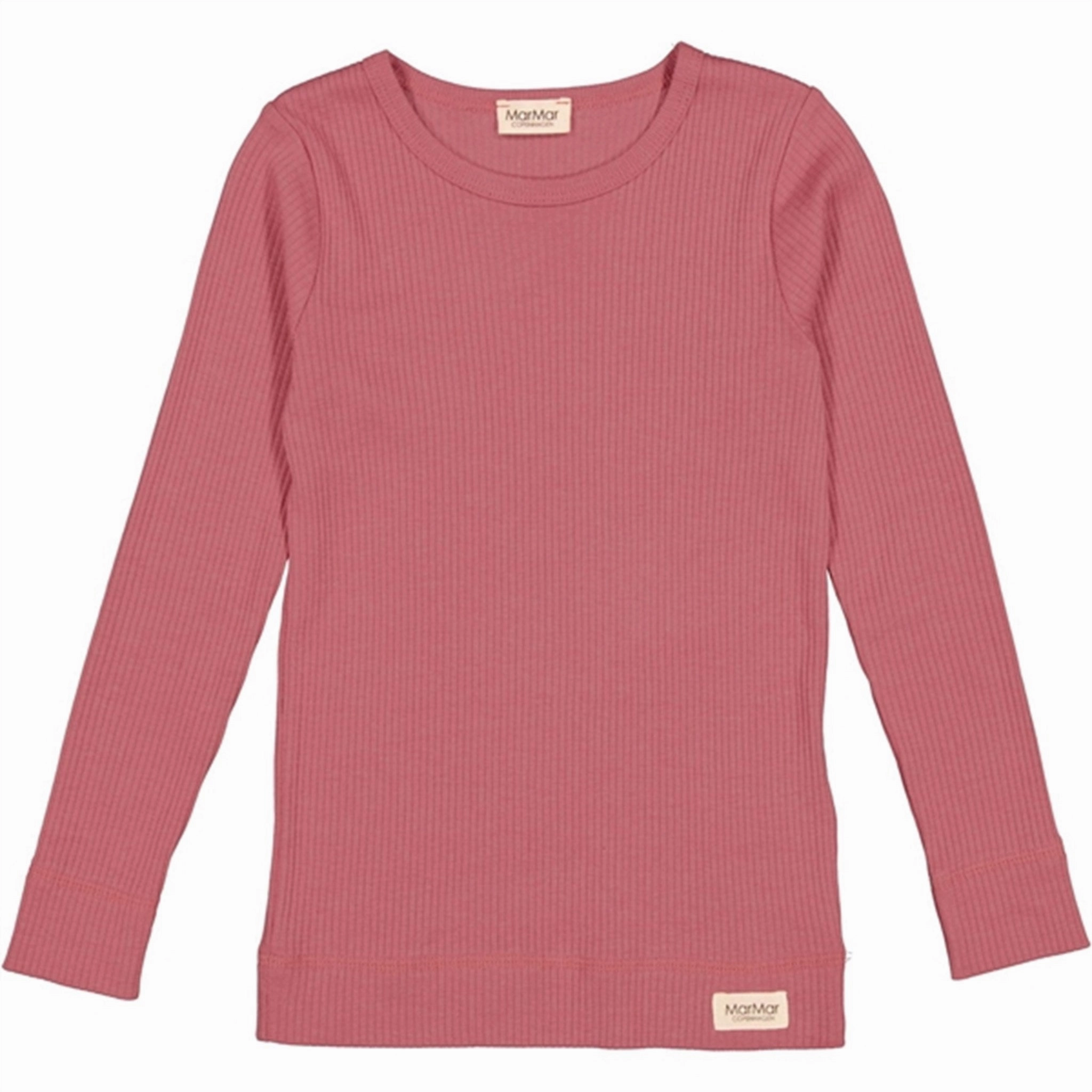 Split hem MarMar Modal Pink Rouge Plain Blouse