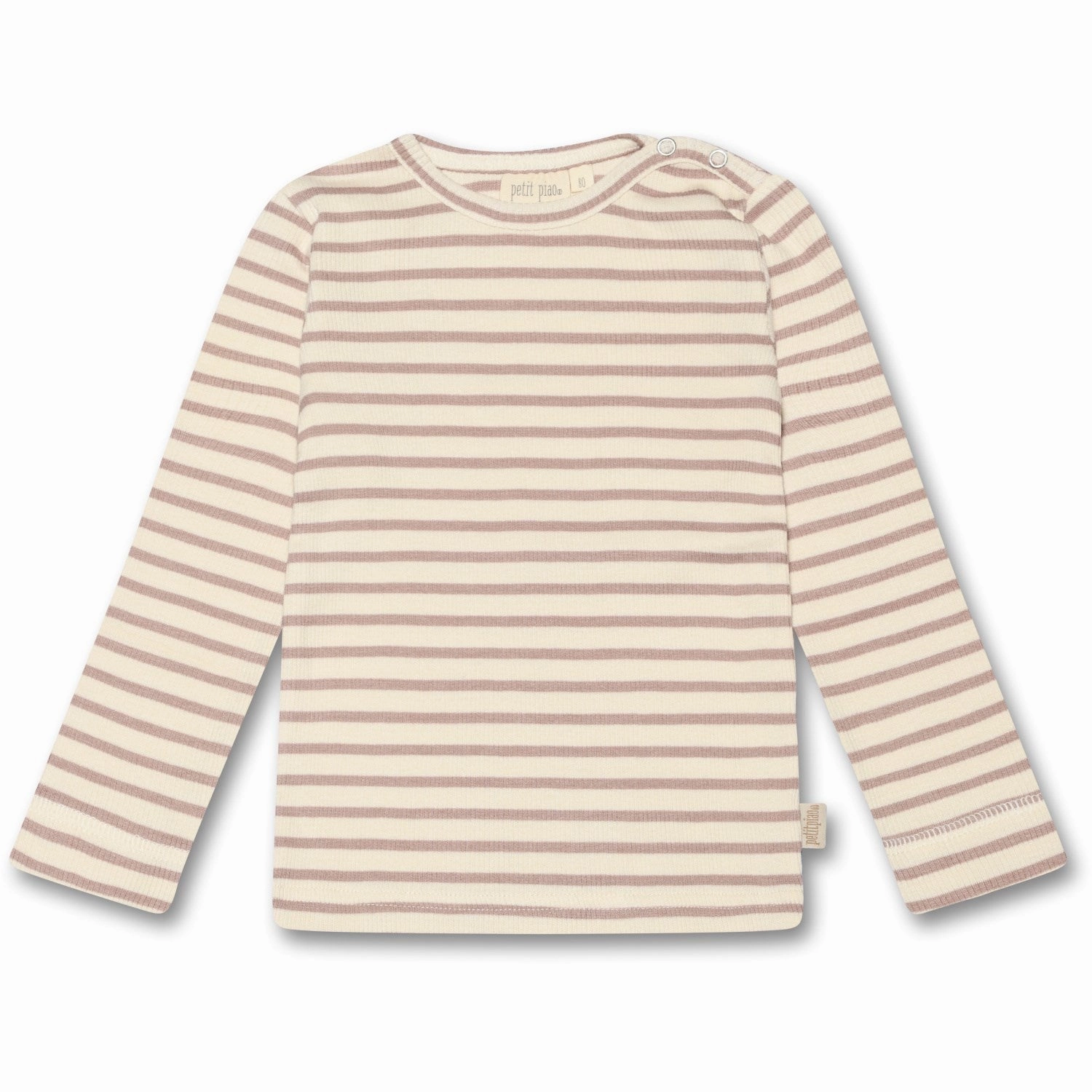 Petit Piao Rose Fawn Blouse Modal Striped Chic Look