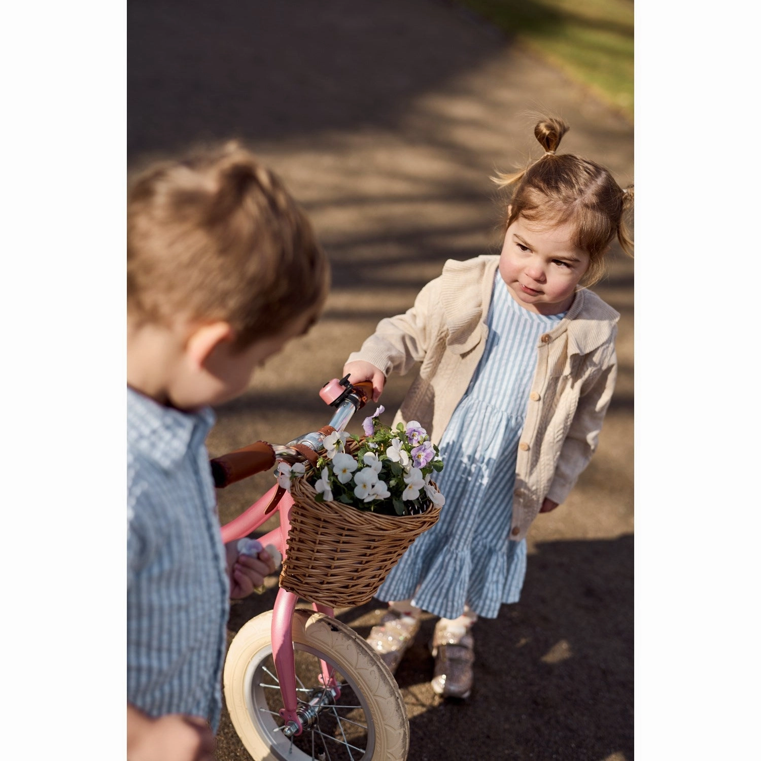 Bold Patterns Timeless Comfort Wear THE NEW Siblings X Luksusbaby Blue Fog Striped Ojo Dress