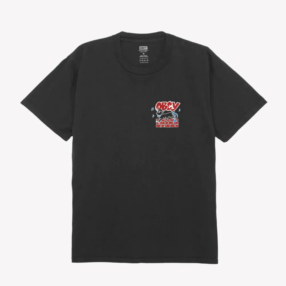 Obey maglietta manica corta da uomo Out of Step 163813727 nero Soft Layer Daily Outfit