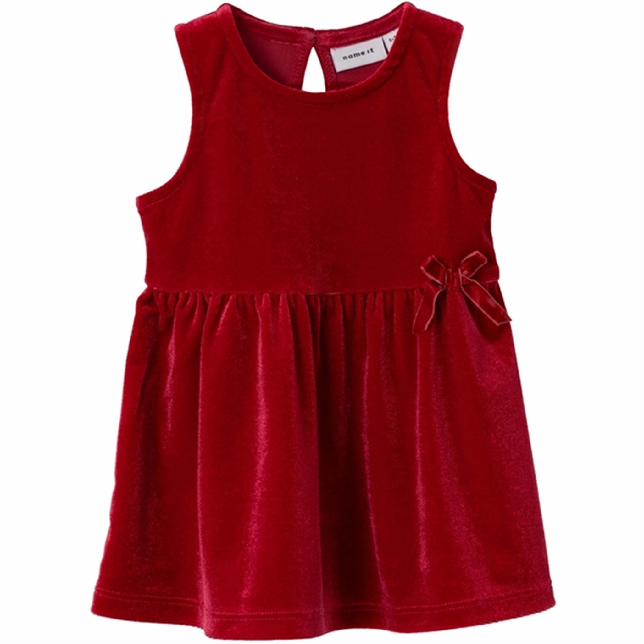 Chic Layered Wear Name it Jester Red Revel Velour Dress