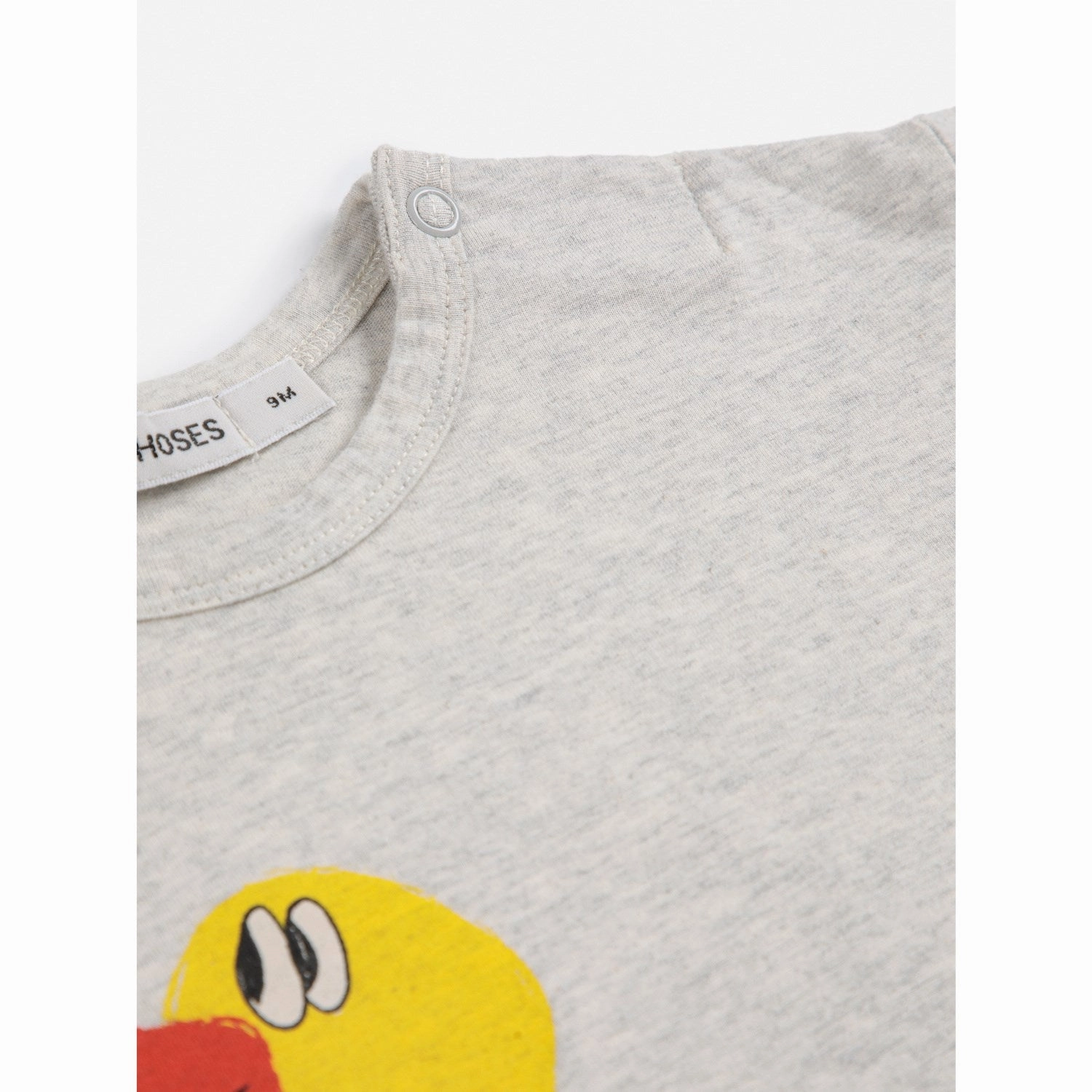 Flexible Knit Bobo Choses Light Heather Grey Striped Duck T-Shirt