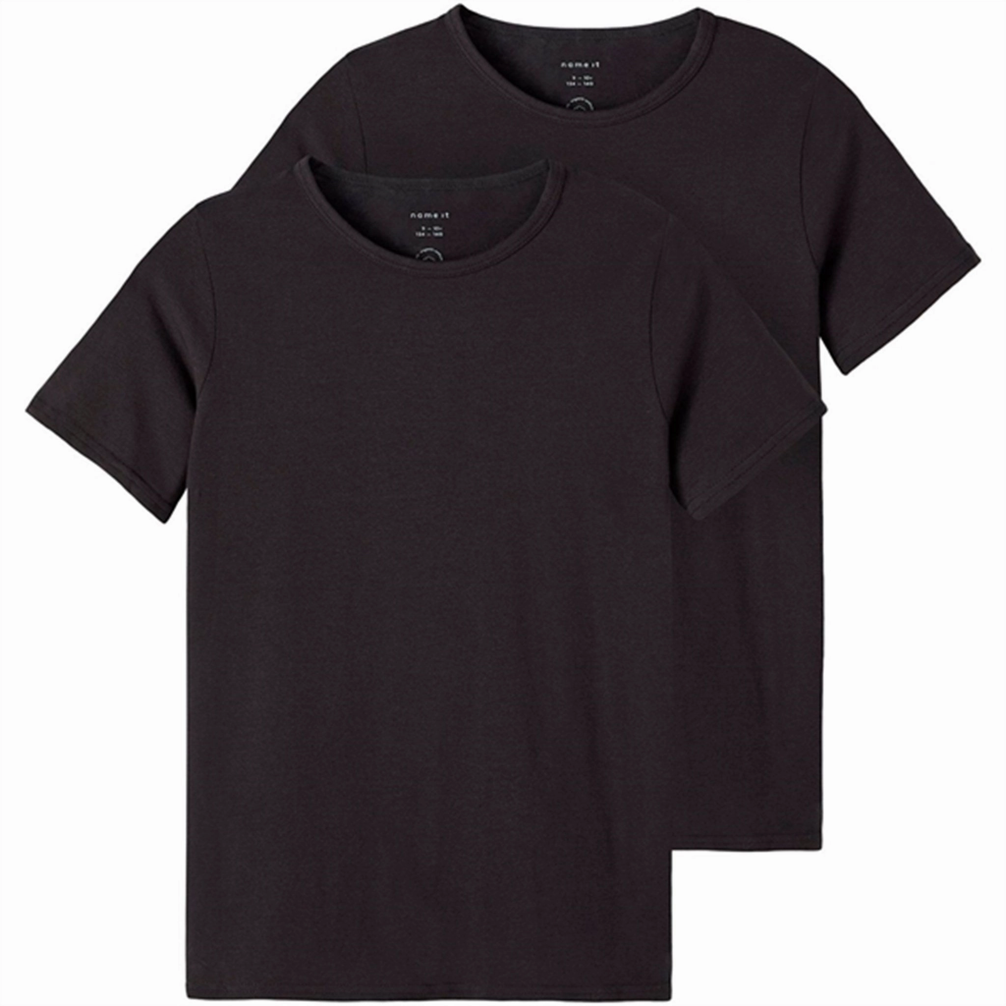 SunProtectionFabric Recycled Polyester Name it Black Slim T-Shirt 2-pack Noos