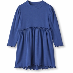 Chilly Weather Wear Fliink Mazerine Blue Kenna Ls Dress