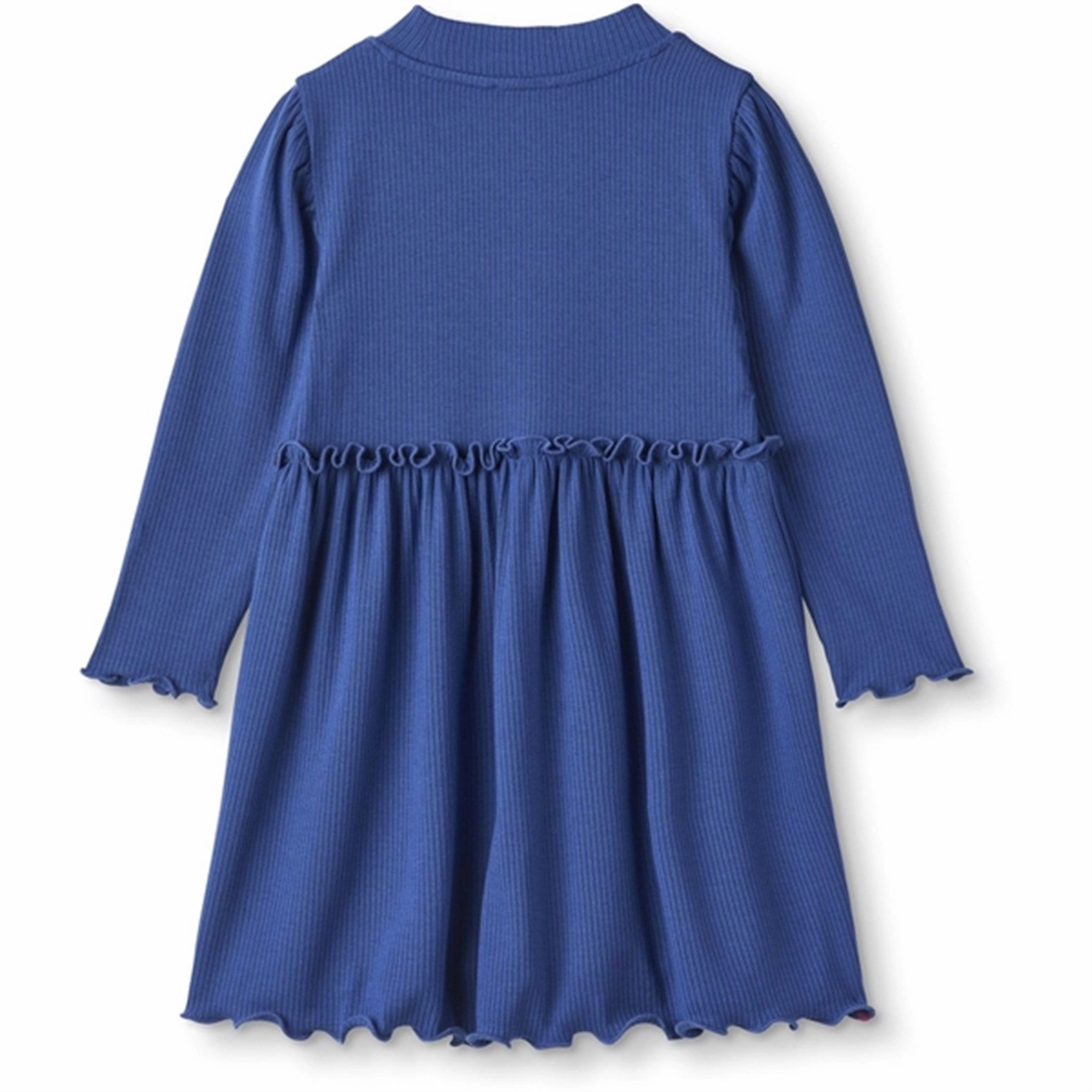 Fliink Mazerine Blue Kenna Ls Dress Satin-Finish Comfy Layers