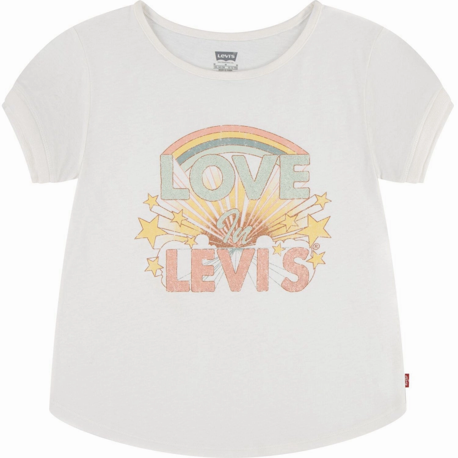 Levi's Gardenia Double Cuff Tee Chic And Comfortable