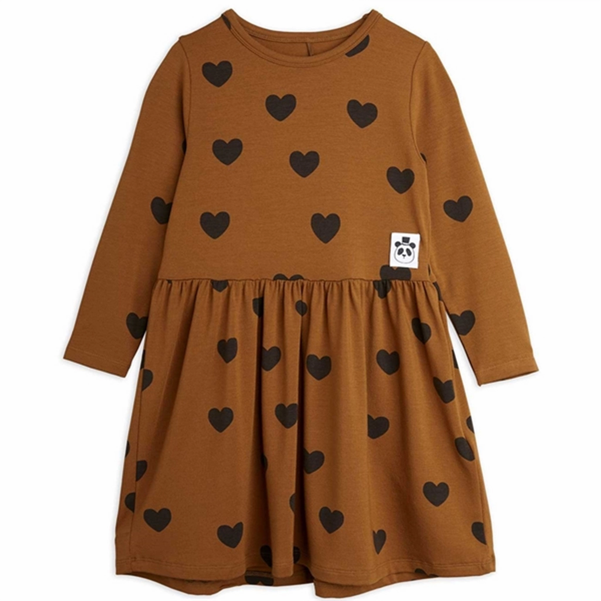 Youthful Style Mini Rodini Basic Hearts Brown Dress