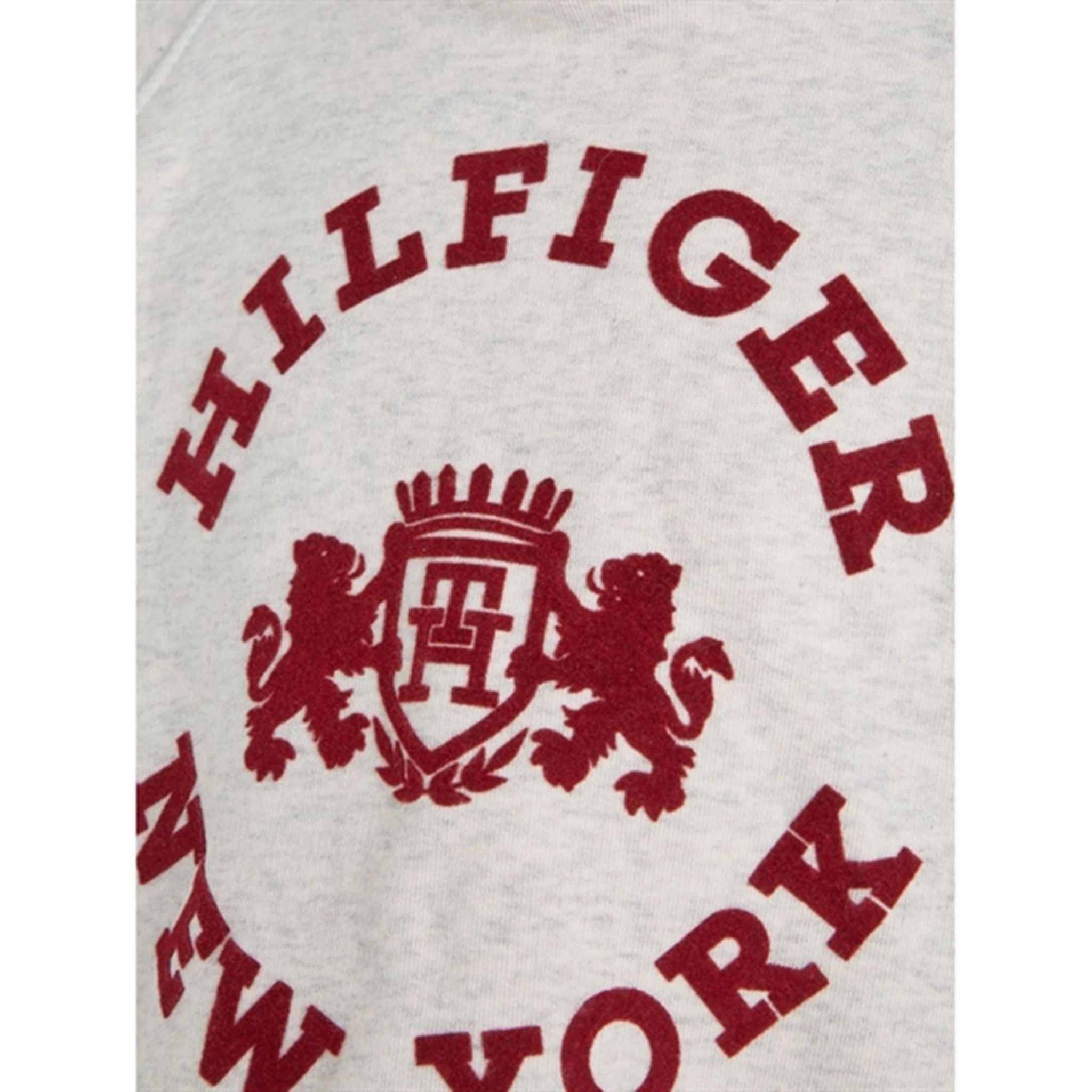Tommy Hilfiger Crest Hoodie New Light Grey Heather Vintage Wash Effect