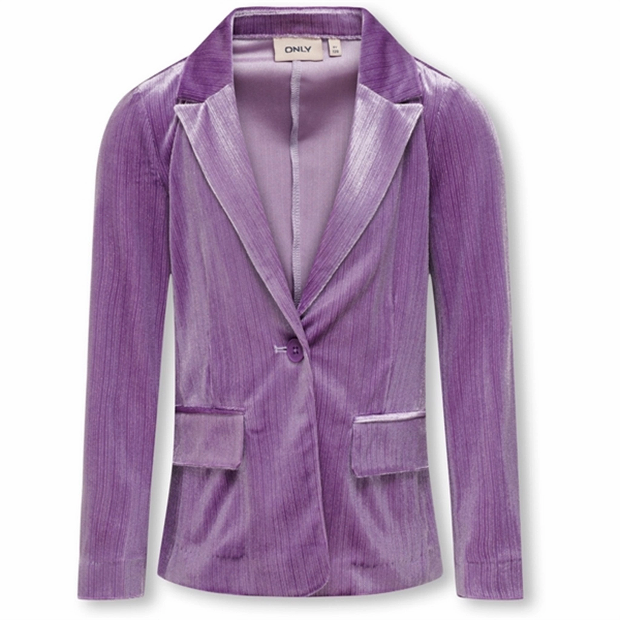 Contemporary Design Wrinkle Resistant Treatment Kids ONLY Dewberry Mabel Fit Glitter Velour Blazer