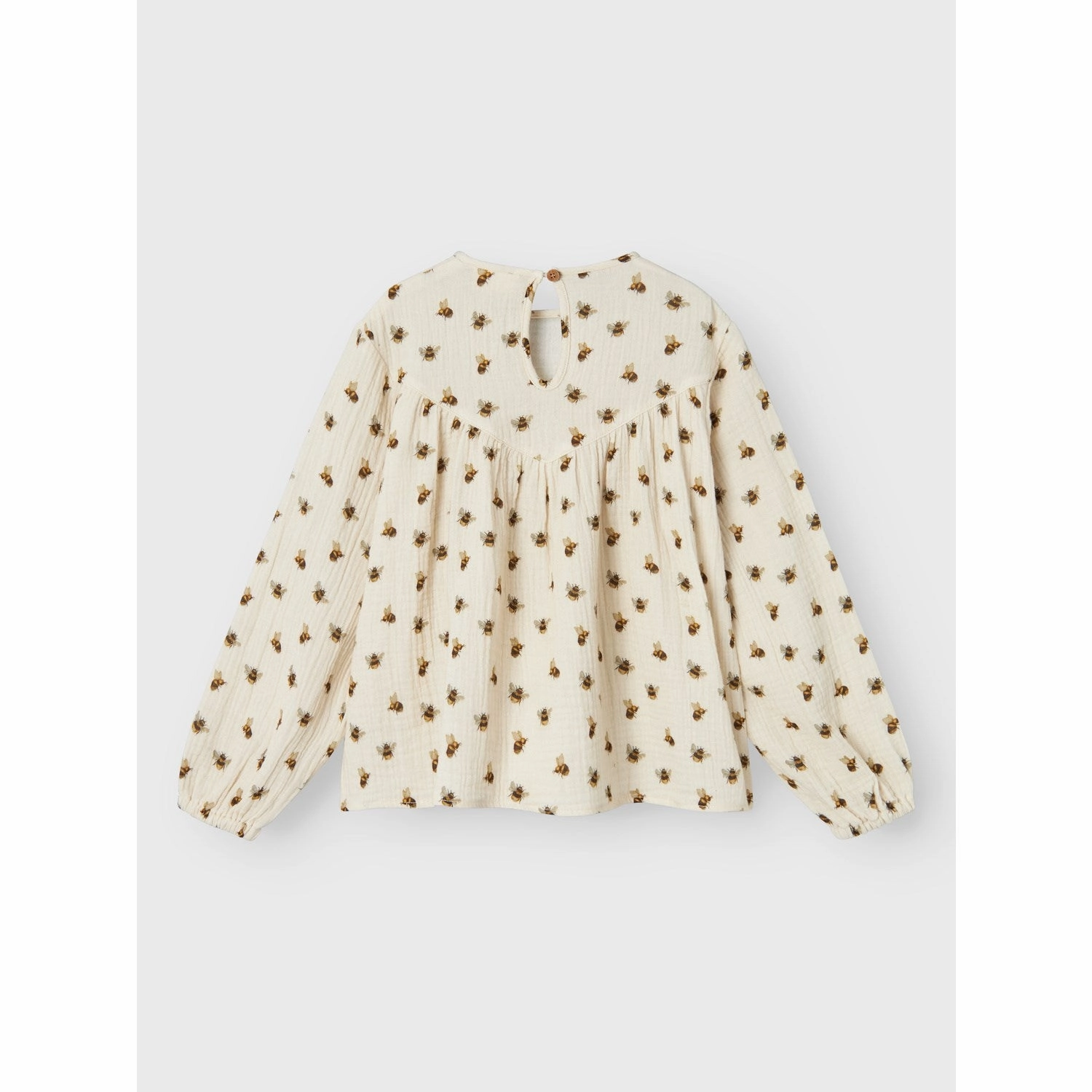 Lil'Atelier Turtledove Himli Loose Blouse Camouflage Print Casual Elegance