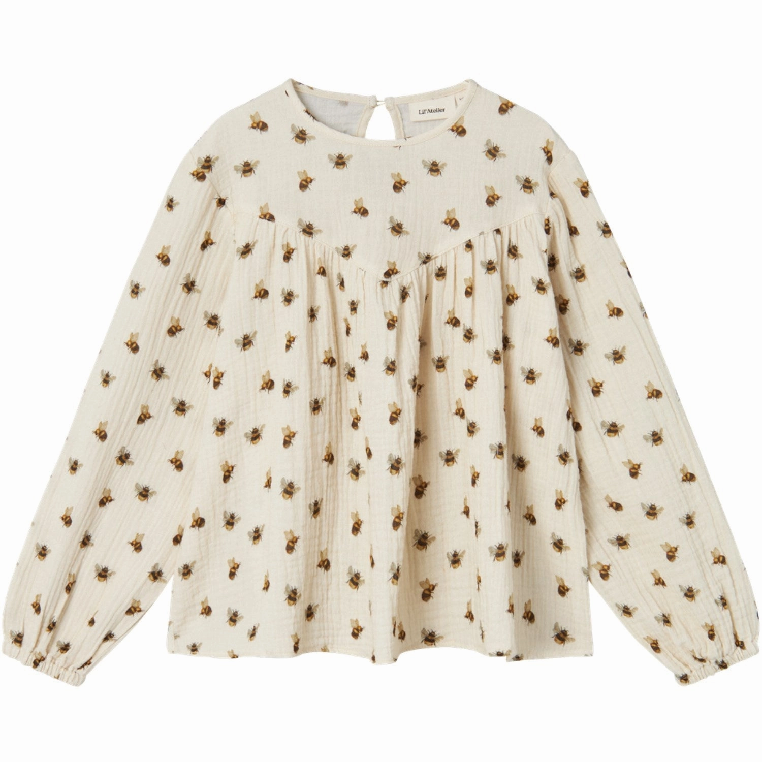 Lil'Atelier Turtledove Himli Loose Blouse Sporty Look