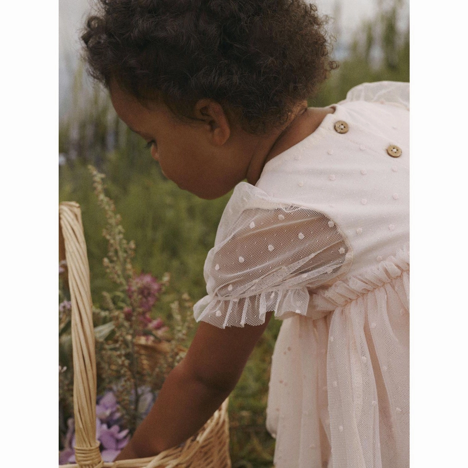 Lil'Atelier Peach Blush Frilla Loose Tulle Body Dress Stylish Wear Casual Layers