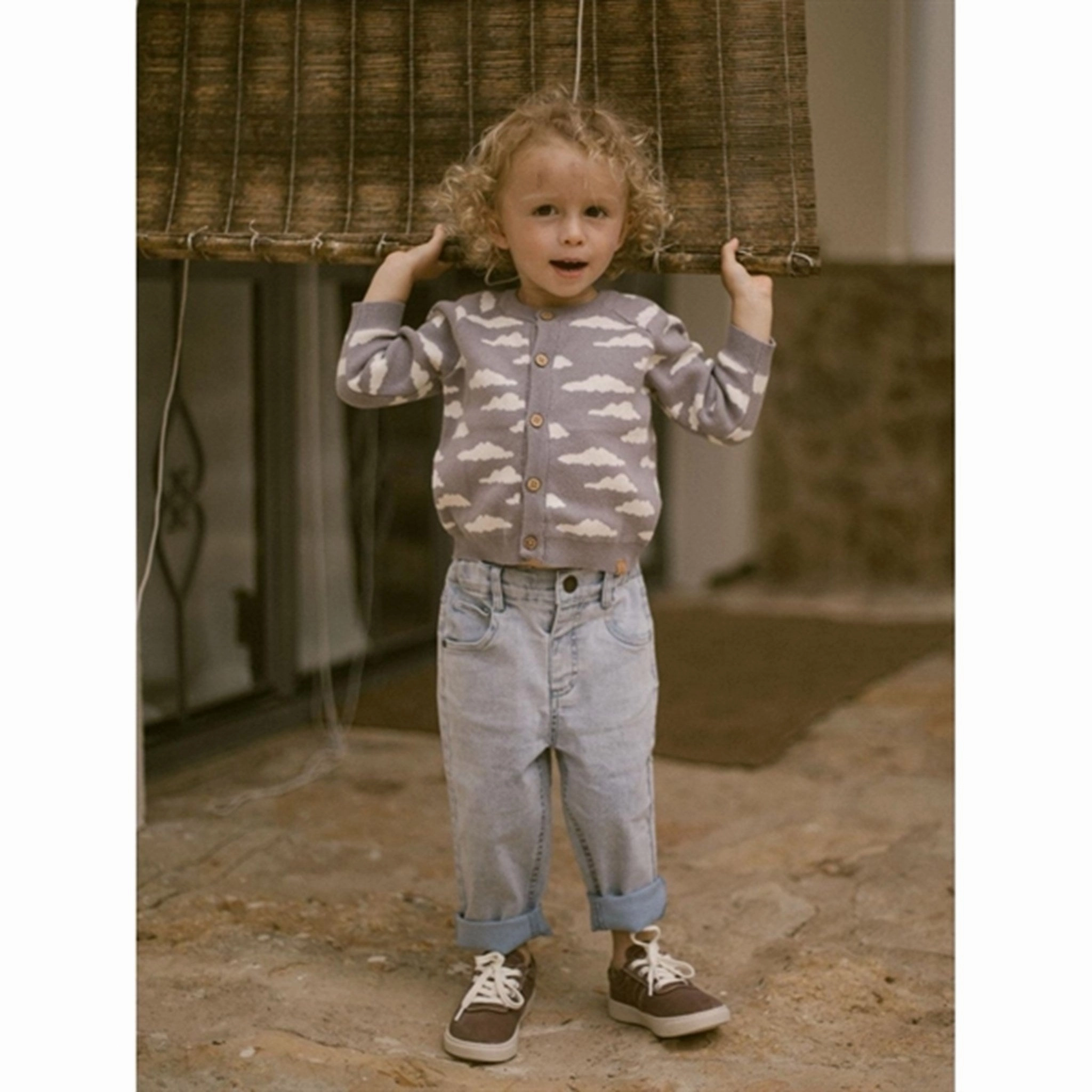 Lil'Atelier Light Blue Denim Ben Tapered Jeans Minimalist Pocket Layout