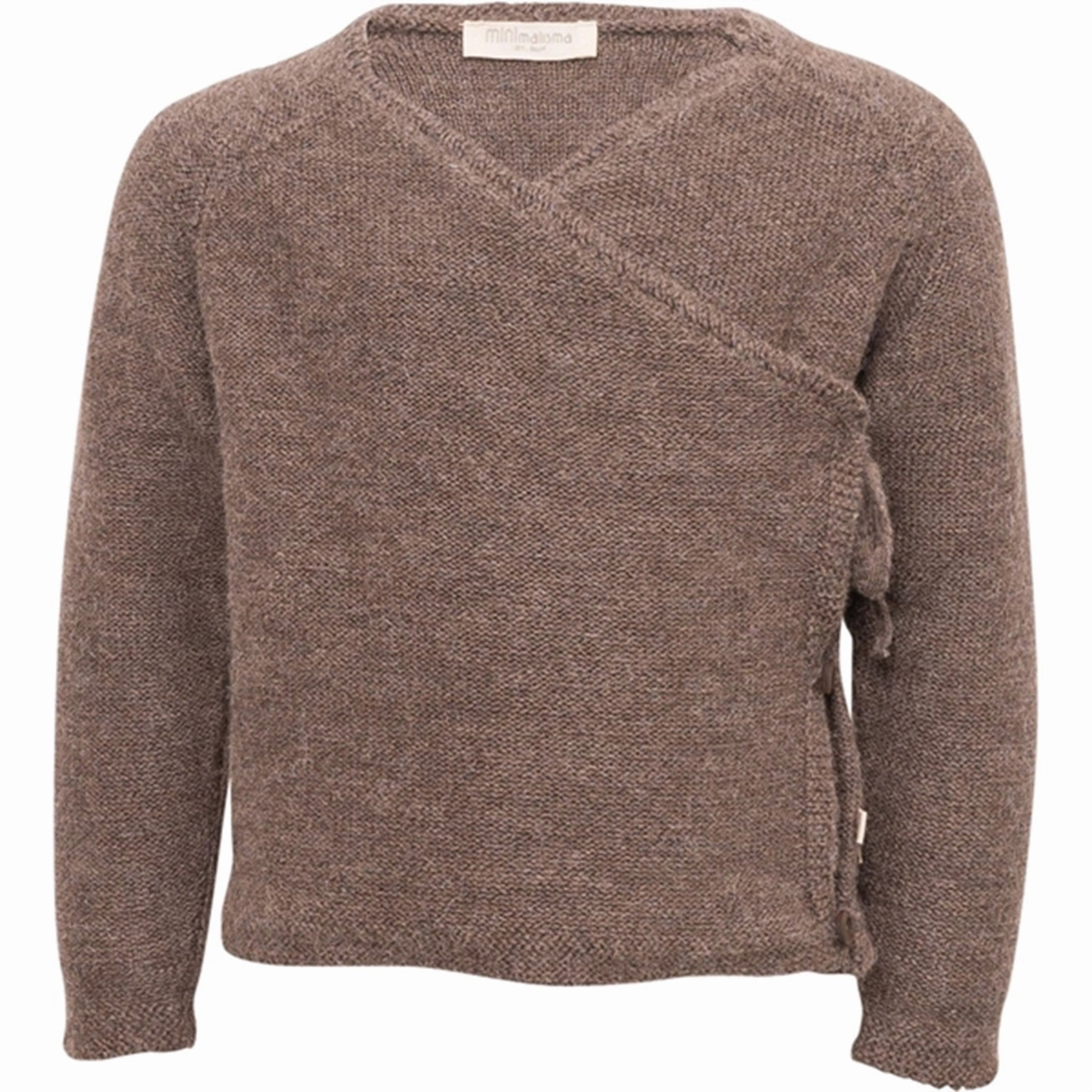 Sweat-Absorbing Minimalisma Koala Wrap Blouse Brown Sheep