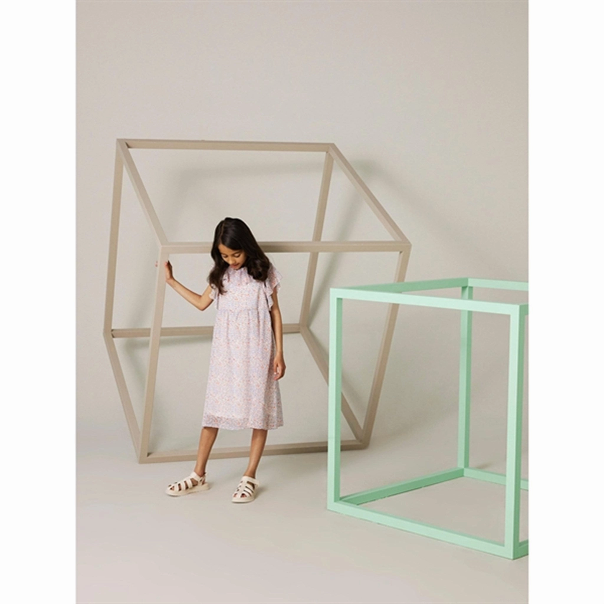 Name it Peach Nectar Fisilk Dress Open Design All-Purpose Comfort