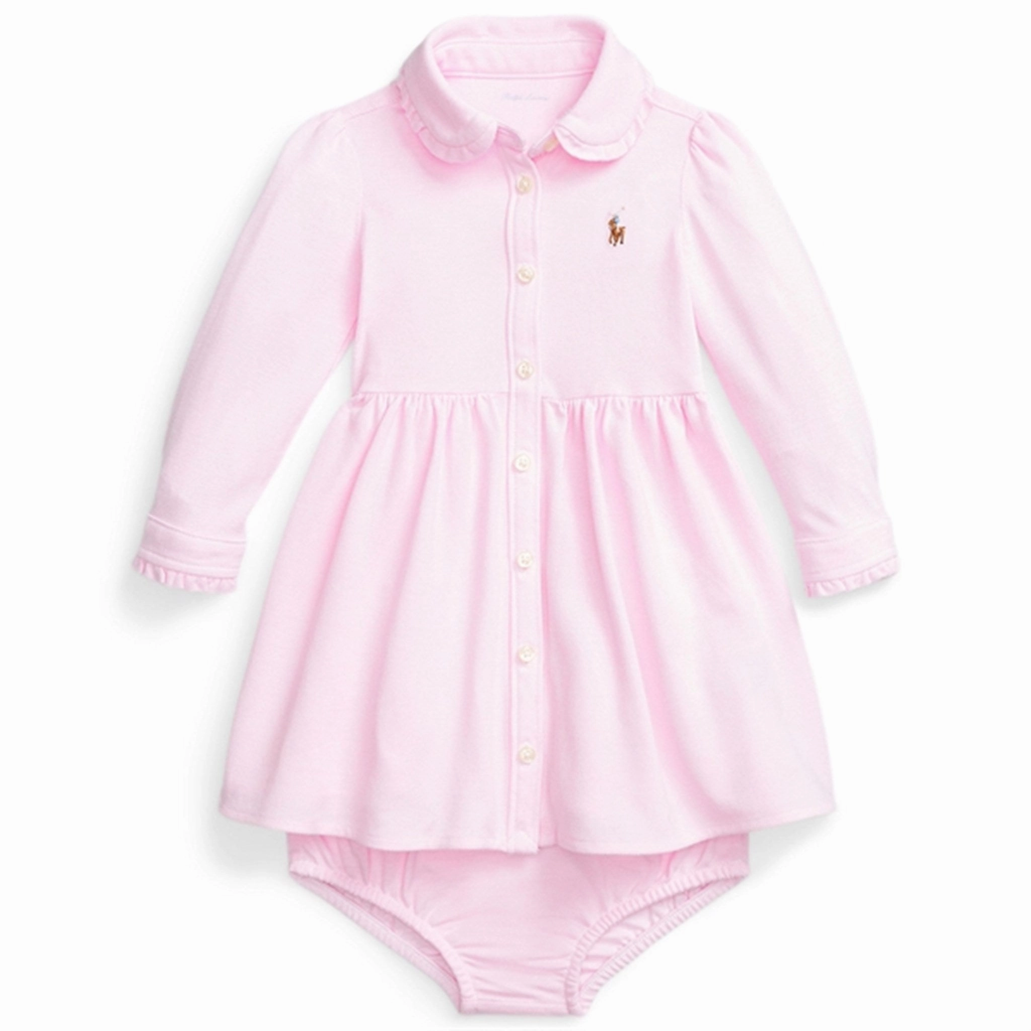 Chill Friendly Fit Mood Ralph Lauren Baby Solid Dress Carmel Pink