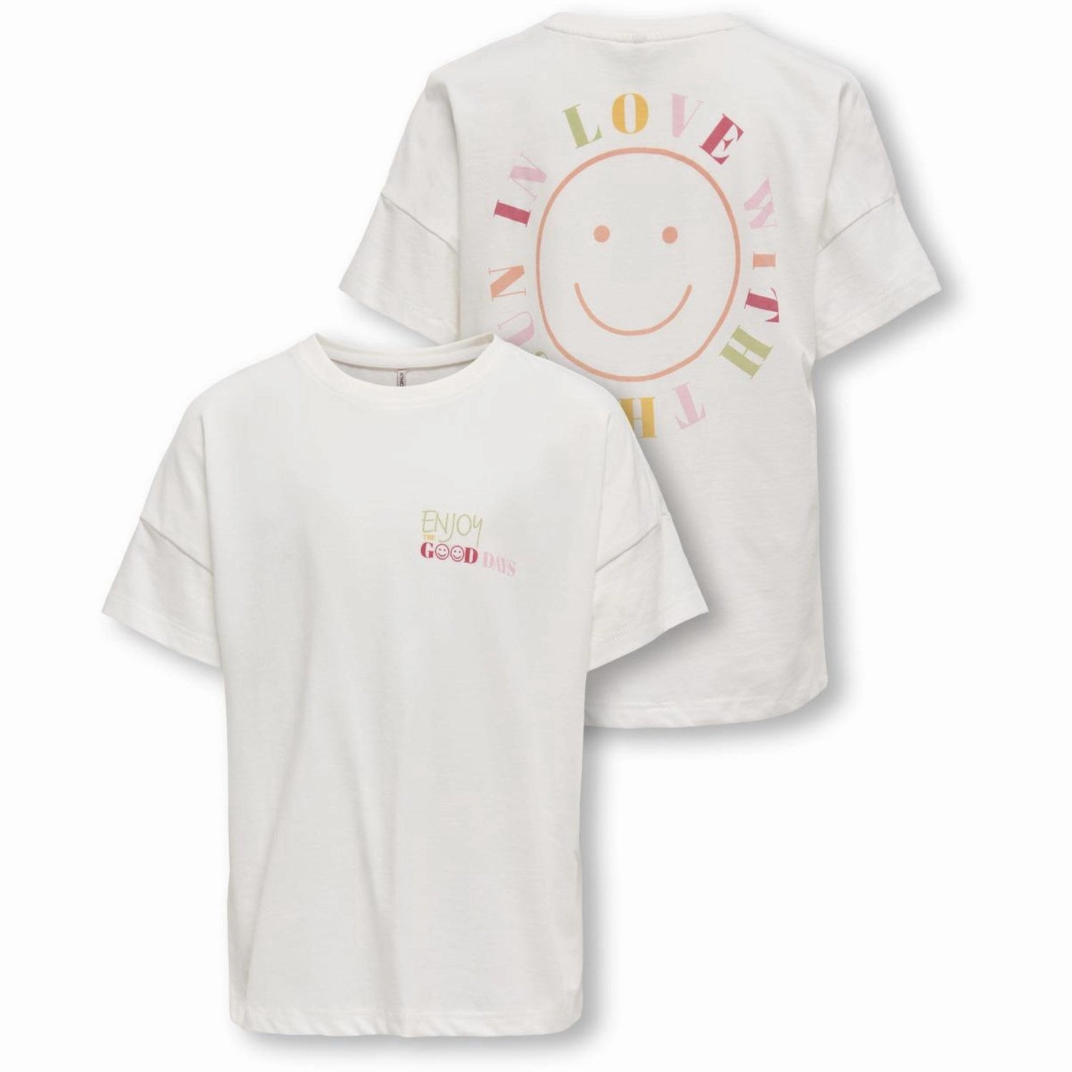 Seasonal Outfit kids ONLY Cloud Dancer Sun Lia Life Oversize Printed T-Shirt