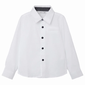 Name it Bright White Feshirt Shirt Trendy Fashion Ruffle Edge