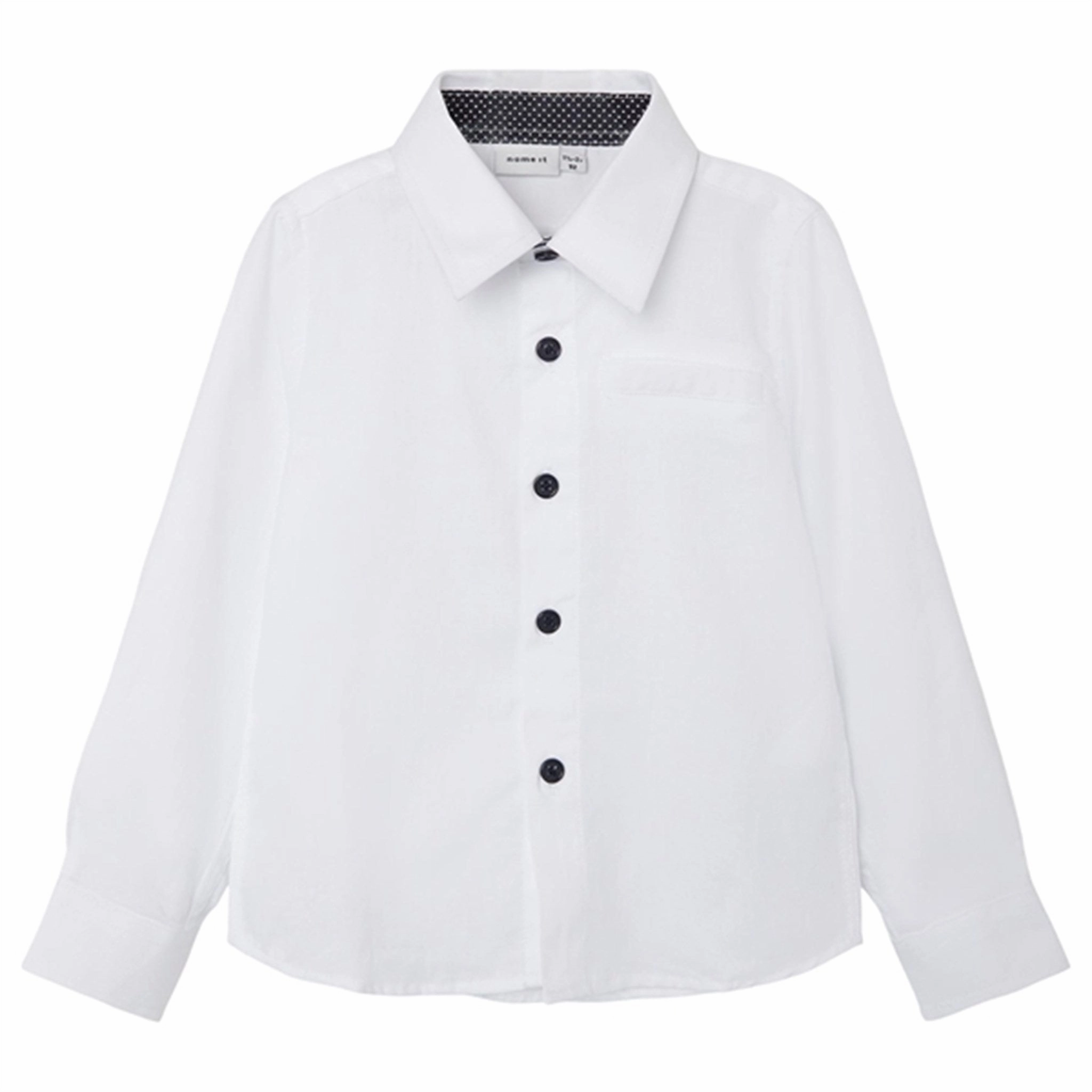 Name it Bright White Feshirt Shirt Trendy Fashion Ruffle Edge