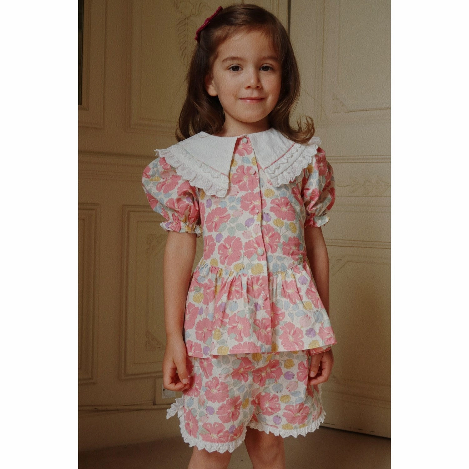 Konges Sl?jd Fleur Anglaise Coeur Collar Shirt Gots Party Ready Anti Static Treatment