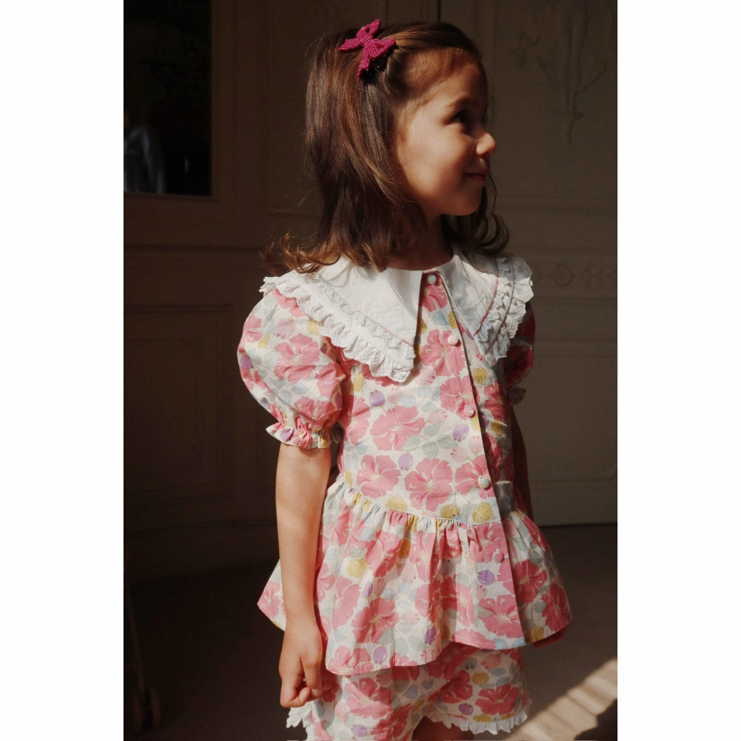 Konges Sl?jd Fleur Anglaise Coeur Collar Shirt Gots Edgy Fashion Stretchy Cloth