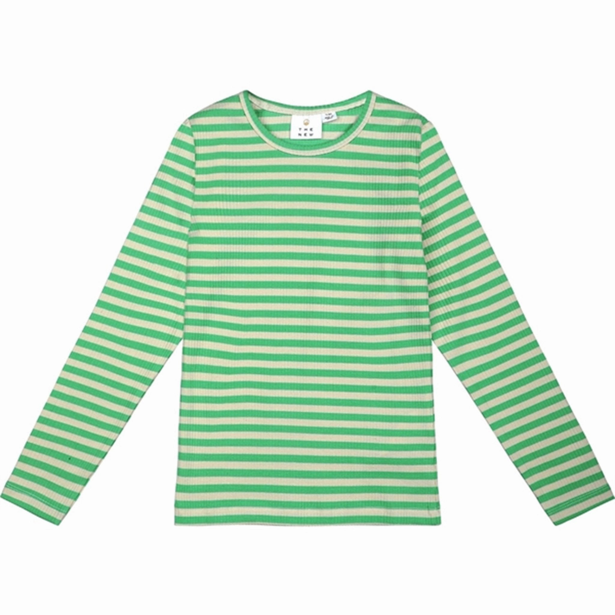 The NEW Bright Green Fie Blouse Rib Relaxed Comfort Preppy Vibe