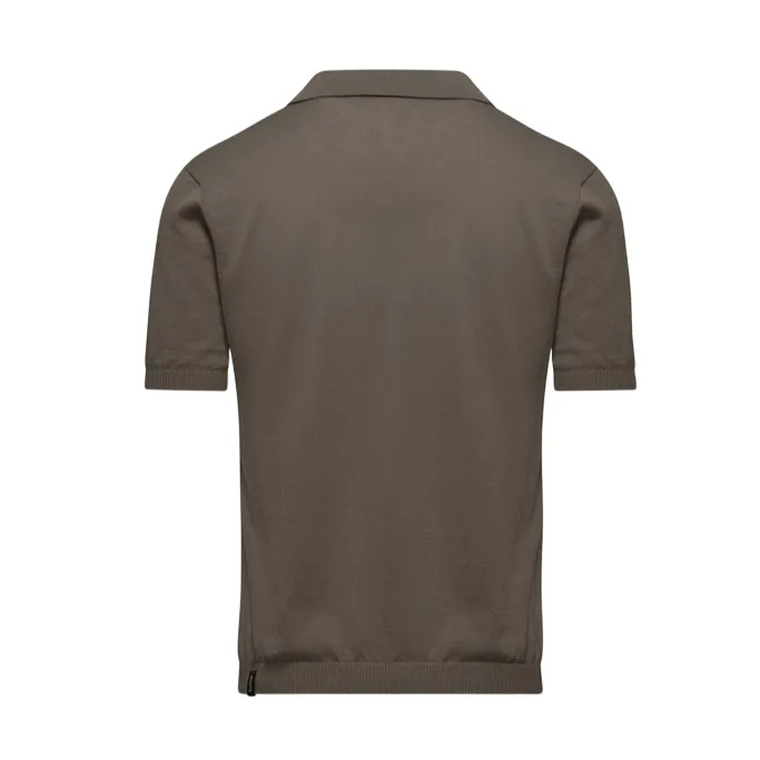 Ventilated Side Gussets Bomboogie maglia polo da uomo con colletto lino e cotone MM9030TKLC5 596 nocciola