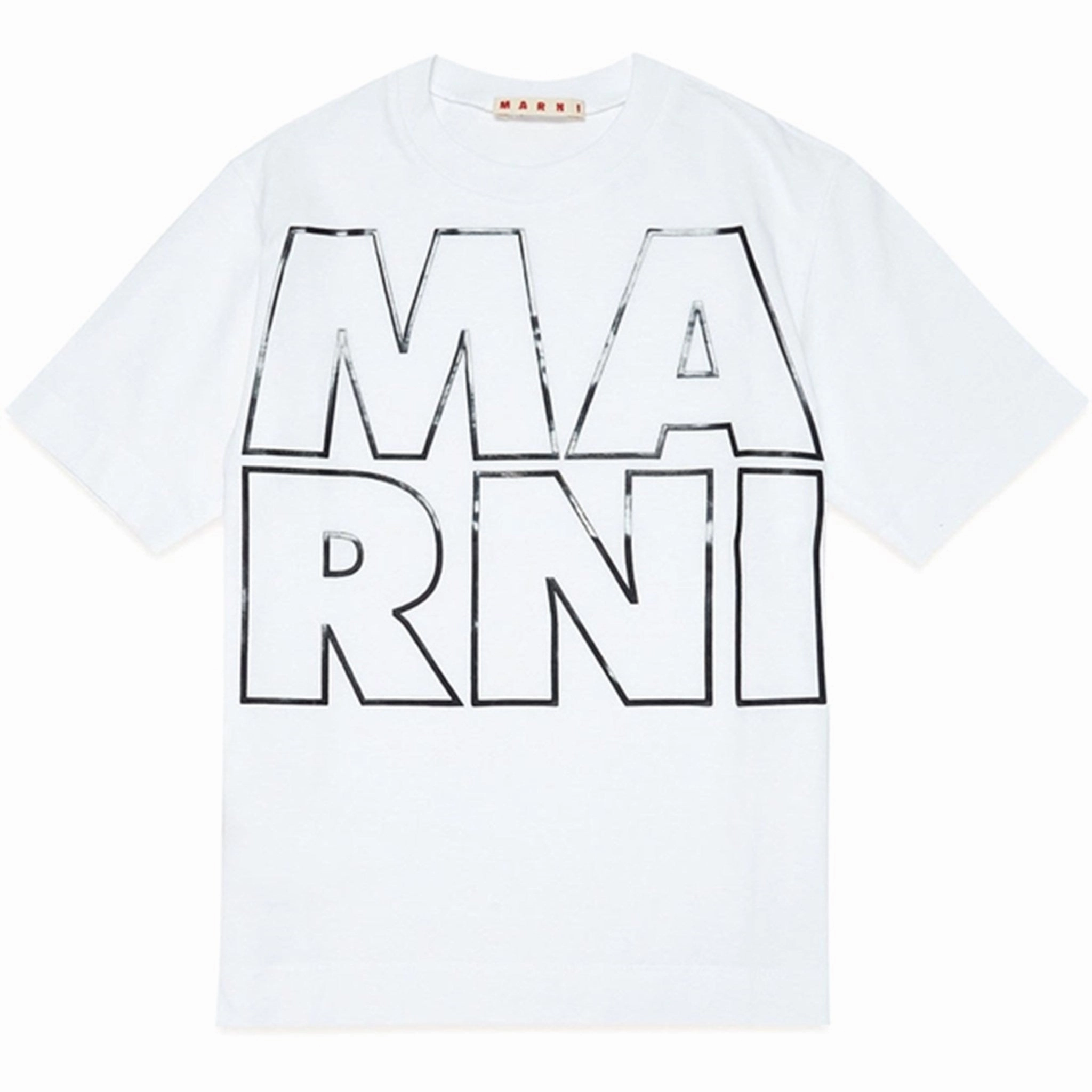 Marni White Logo T-shirt oversized but not shapeless