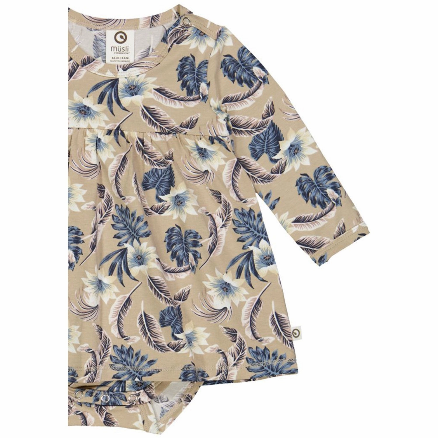 M??sli Cashmere/ Mary/ Night Blue Lily Dress Body Simple Bow Draped Layer