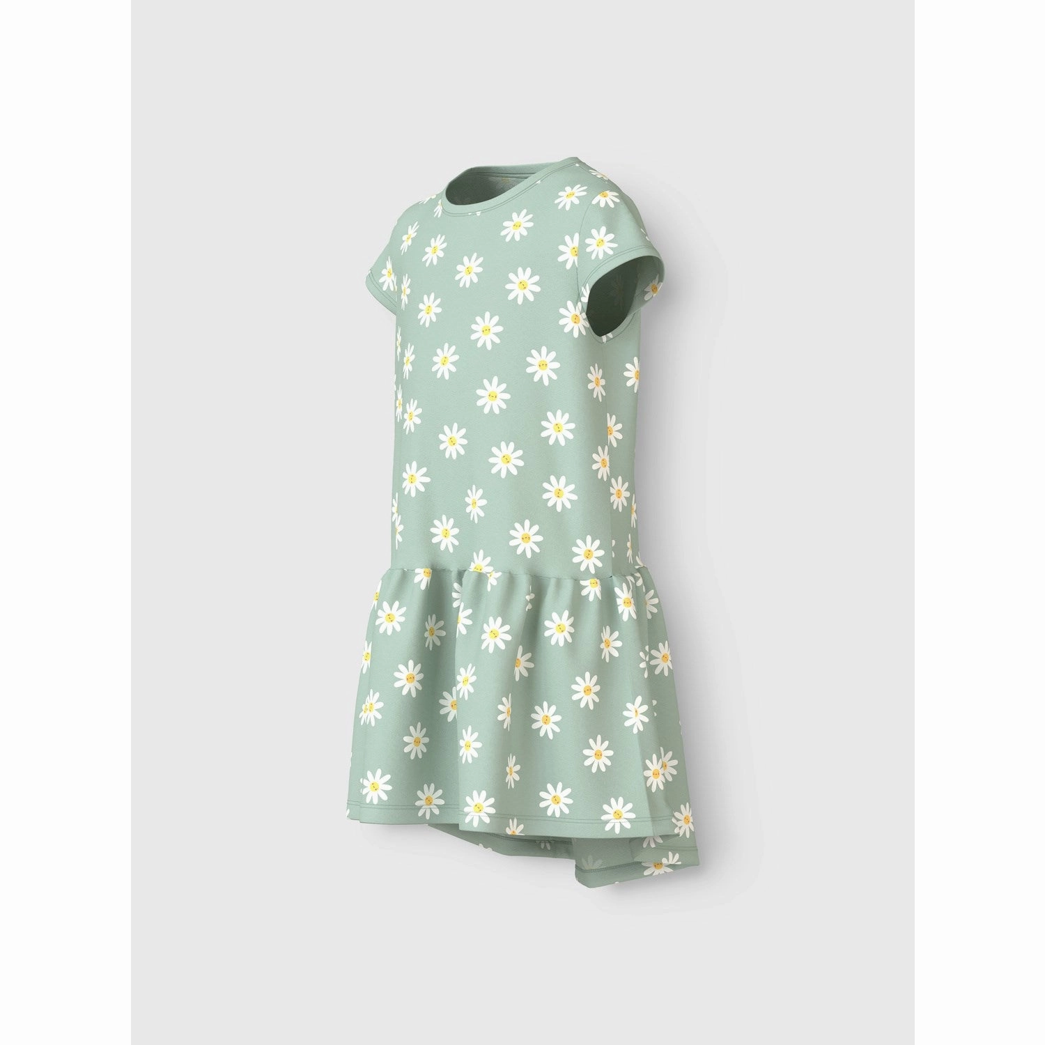 Name It Silt Green Daisy Flowers Vigga Dress Movement Feel
