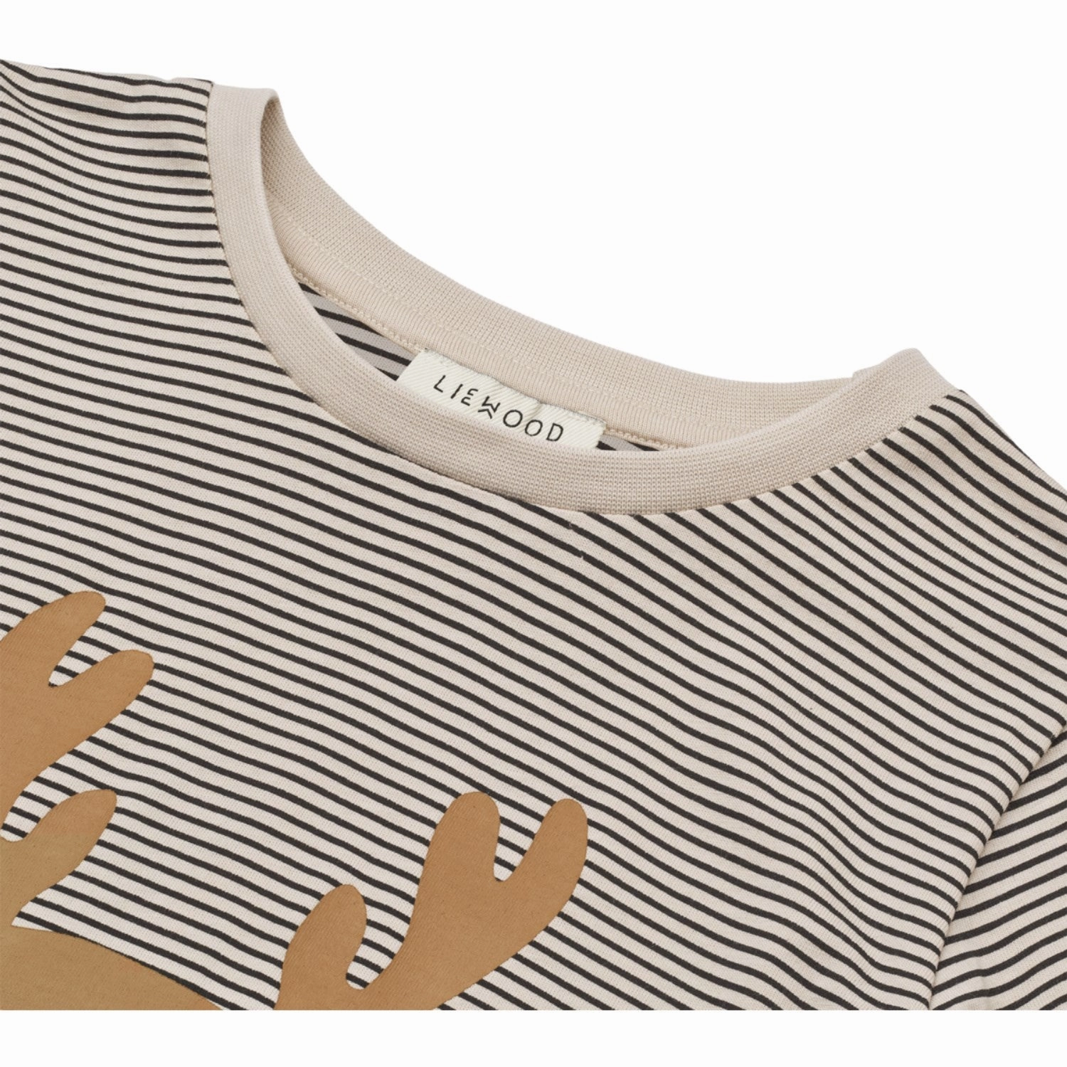 High-Quality Craftsmanship Snug fit LieWood Holiday Reindeer / Stripe Navy Apia Placement Tee L/S