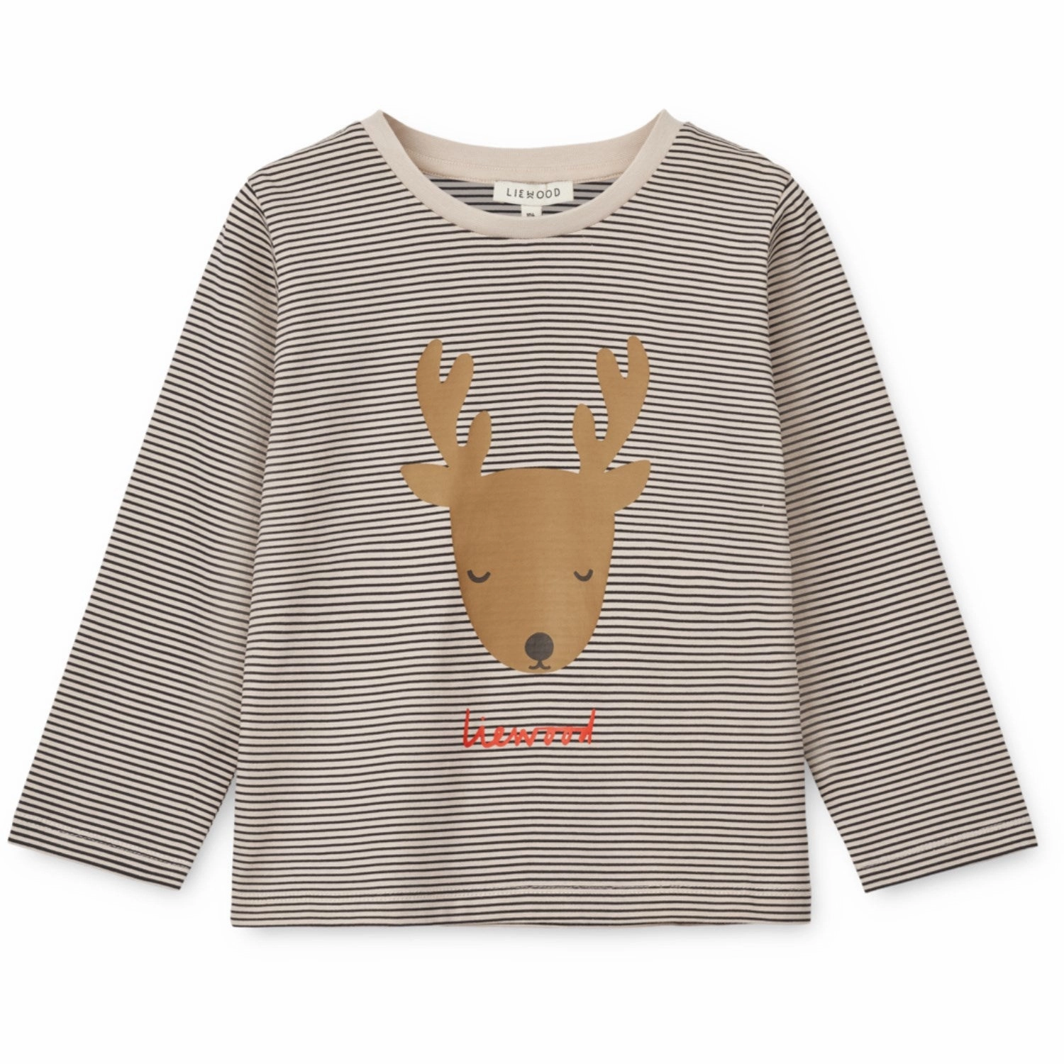 LieWood Holiday Reindeer / Stripe Navy Apia Placement Tee L/S Military Inspired Relaxed Silhouette