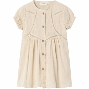 Matte Fabric Texture Flow Lil'atelier Bleached Sand Halla Loose Dress
