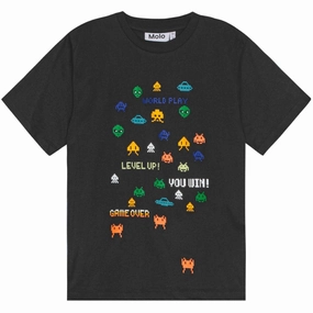 Gym clothing Printed Logo Molo Game Over Riley T-Shirt