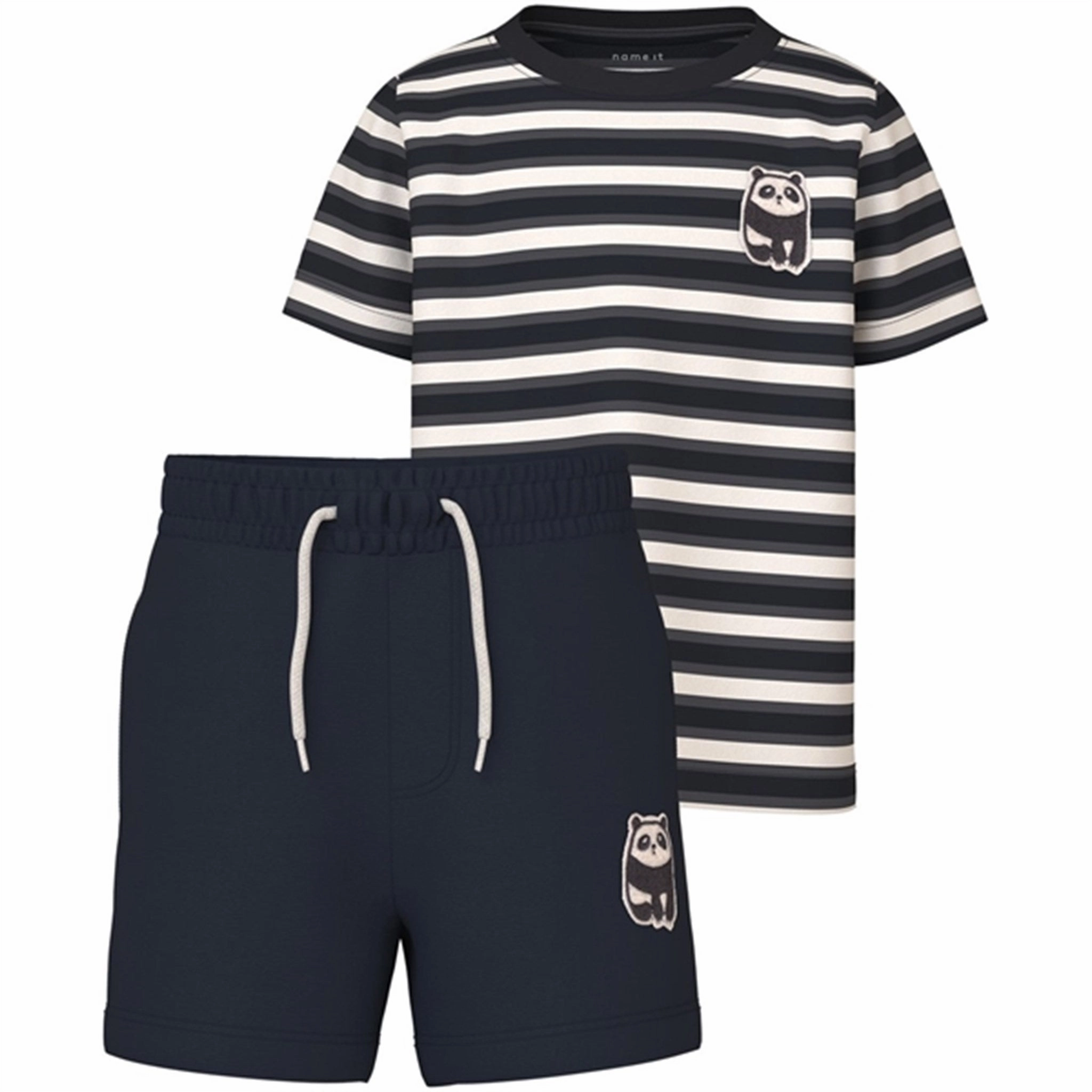 Versatile Style Relaxed Outfit Name it Black Dike T-Shirt Sweat Set